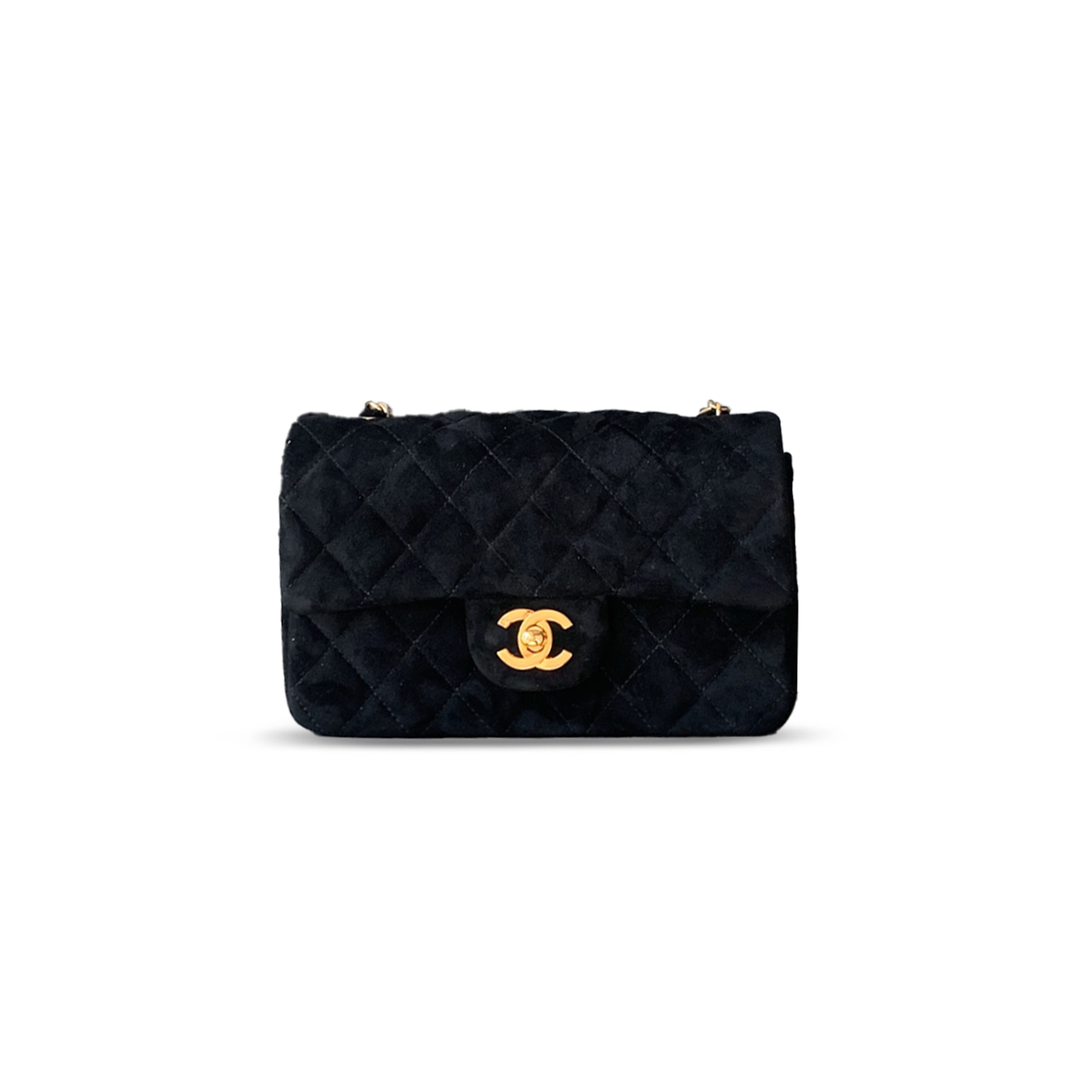 Ch*el suede small double flap shoulder bag 306481 (20*12*6cm)